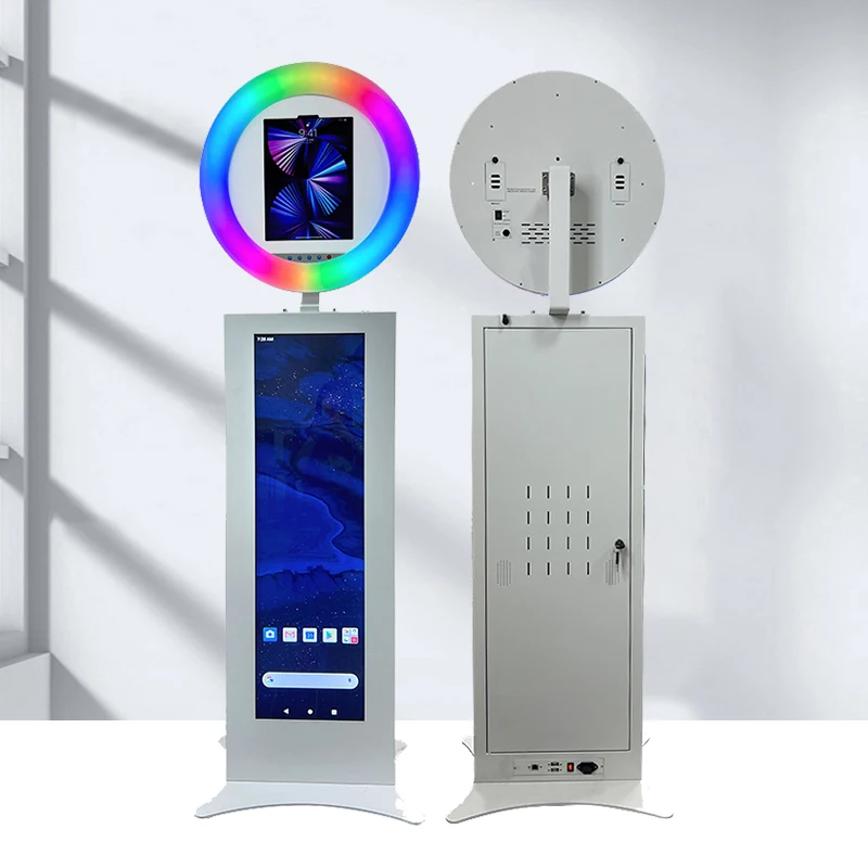 

Ipad Photo Booth Shell For Party Events Photo Booth Kiosk Protable Ipad Photo Booth Machine With RGB Ring Light