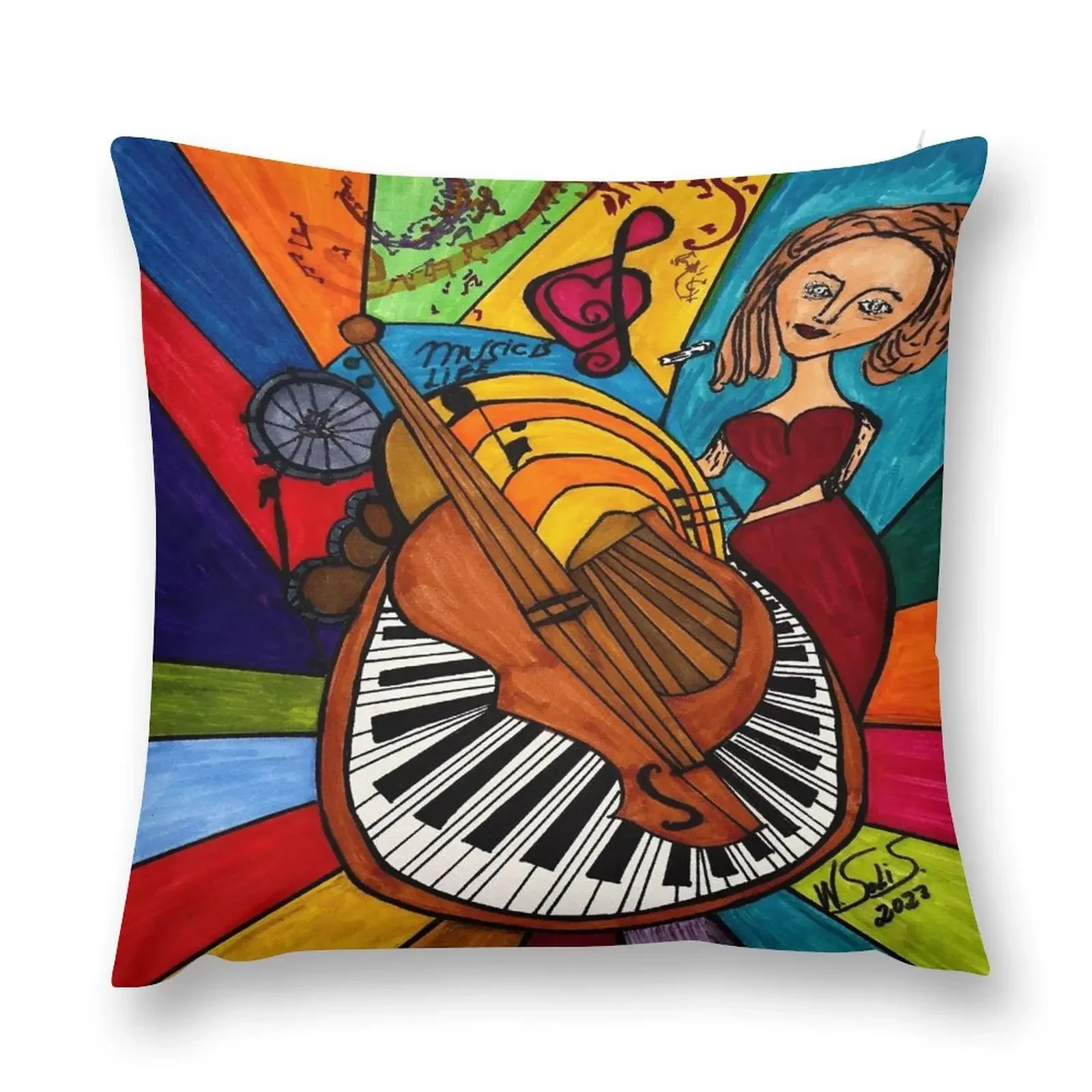 

Costa Rican Musician Throw Pillow Cushion Cover For Sofa Cusions Cover Couch Pillows pillow