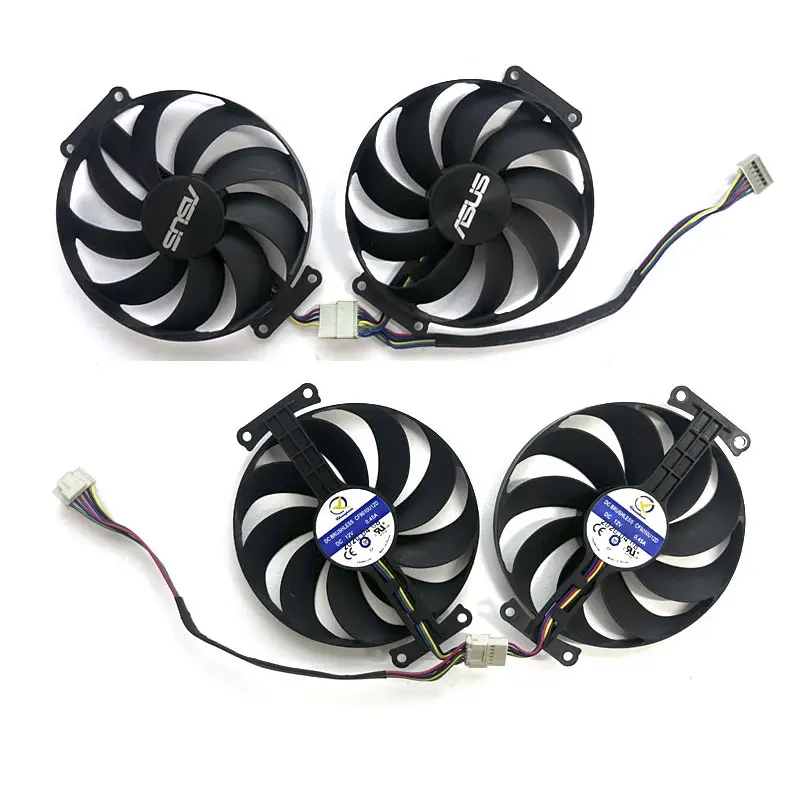 DUAL RTX2070-O8G-EVO placa gráfica ventilador de refrigeração, 2 fãs, novo, original