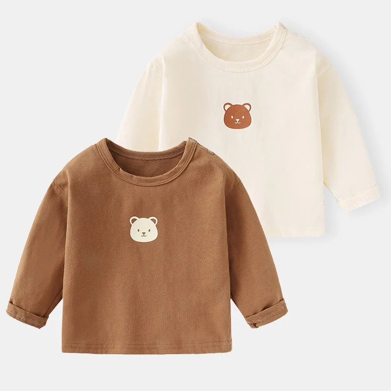 Baby Clothes Casual Long Sleeve T-shirt Autumn Dress Spring and Autumn Kids Top Kids Bottom Shirt New Style