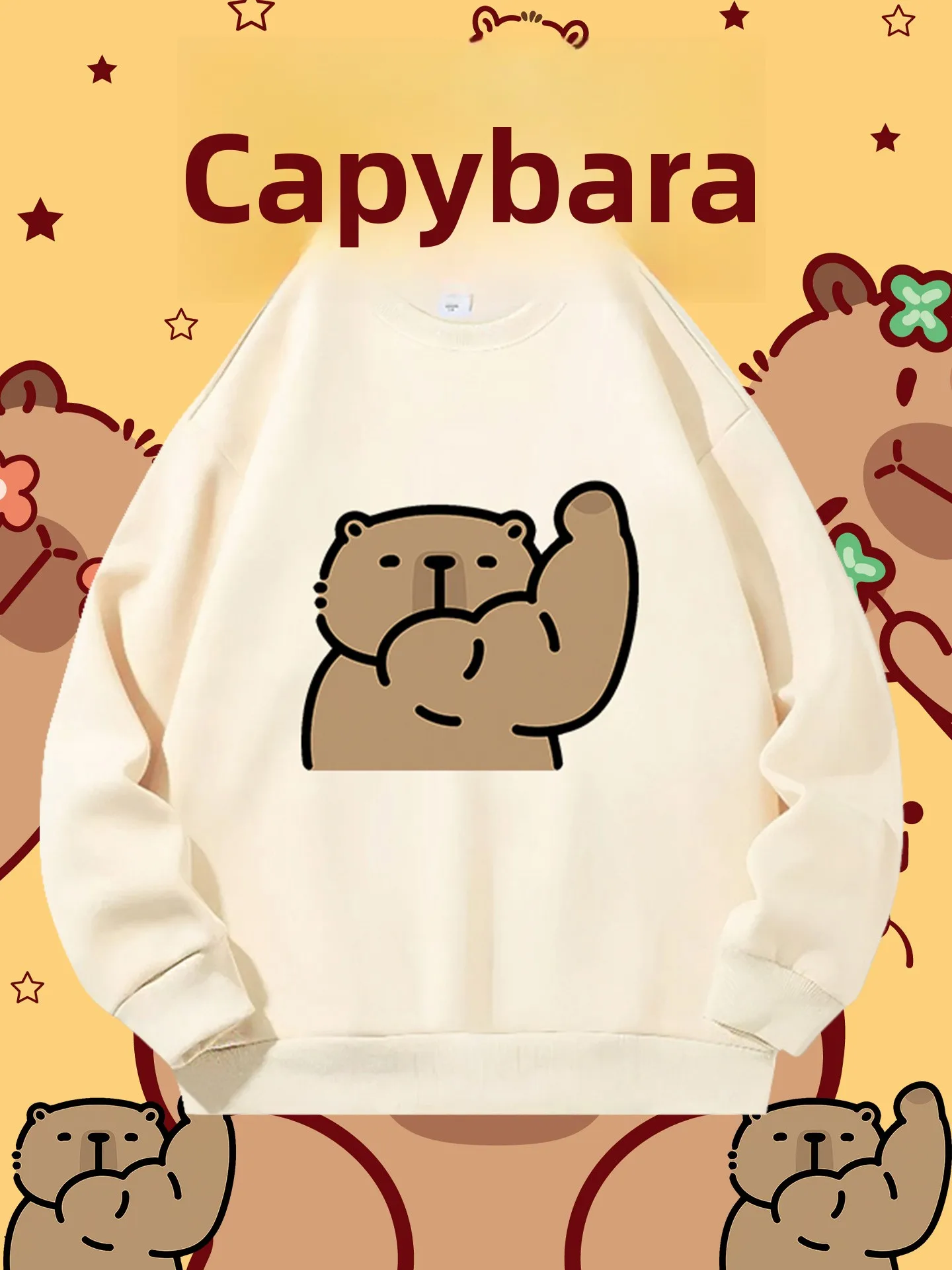 

Хлопковая толстовка с круглым вырезом и принтом, свободного кроя, с длинными рукавами, для мужчин, осенняя, модная