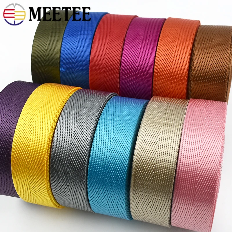 

5/10/20Meters 25mm Nylon Webbing Tape Herringbone Pattern Ribbon for Bag Strap Clothing Belt Bias Band DIY Sewing Accessories