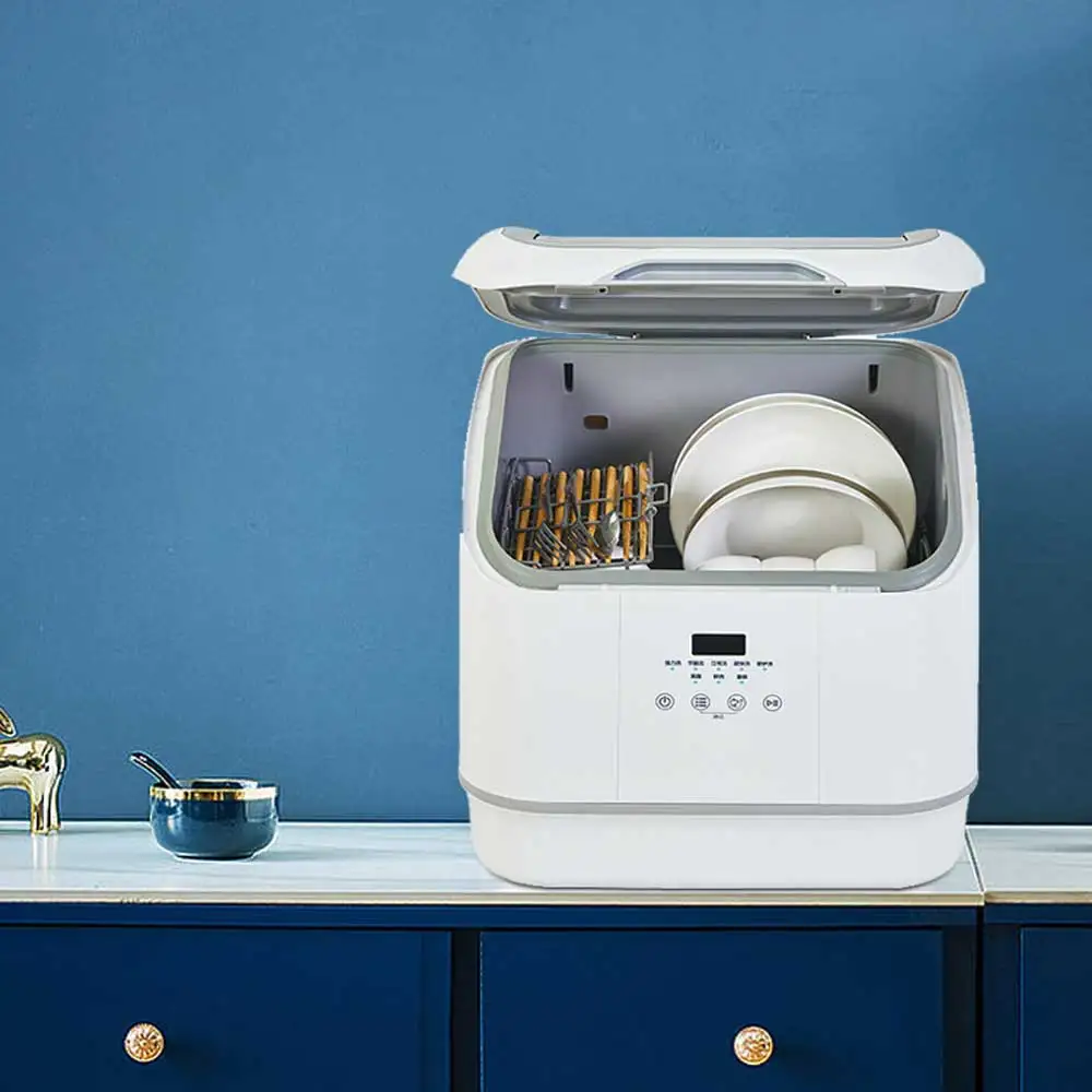 Кухонная посудомоечная машина, высокотемпературная стирка, сушка, машина, полностью автоматическая маленькая посудомоечная машина, столешница Lave Vaisselle Mini