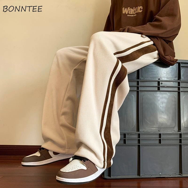 

Вельветовые брюки мужские джоггеры мешковатые парные прямые брюки винтажная мода High Street Ulzzang уютные универсальные красивые брюки