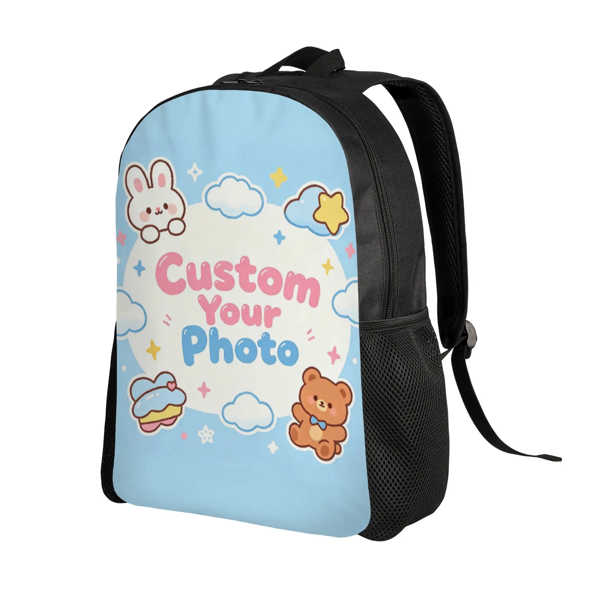 Custom Your Photo Logo Text Backpacks for Women Men College School Students Bookbag Fits 15 Inch Laptop  Bags