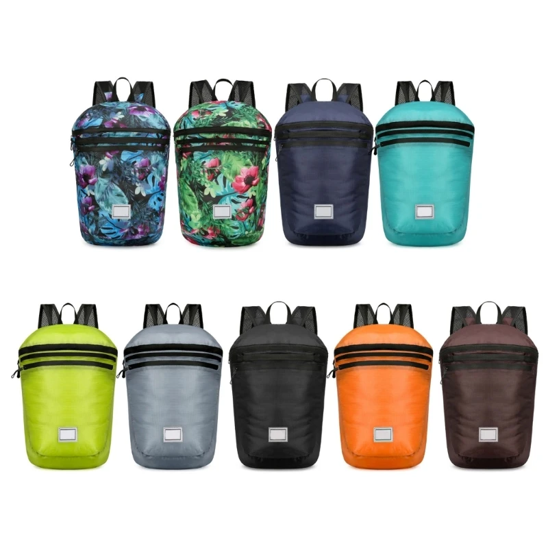 Fashionable Mens Women Foldable Backpack Large Storage Space Waterproof Backpack for Outdoor Activity Travel Cycling