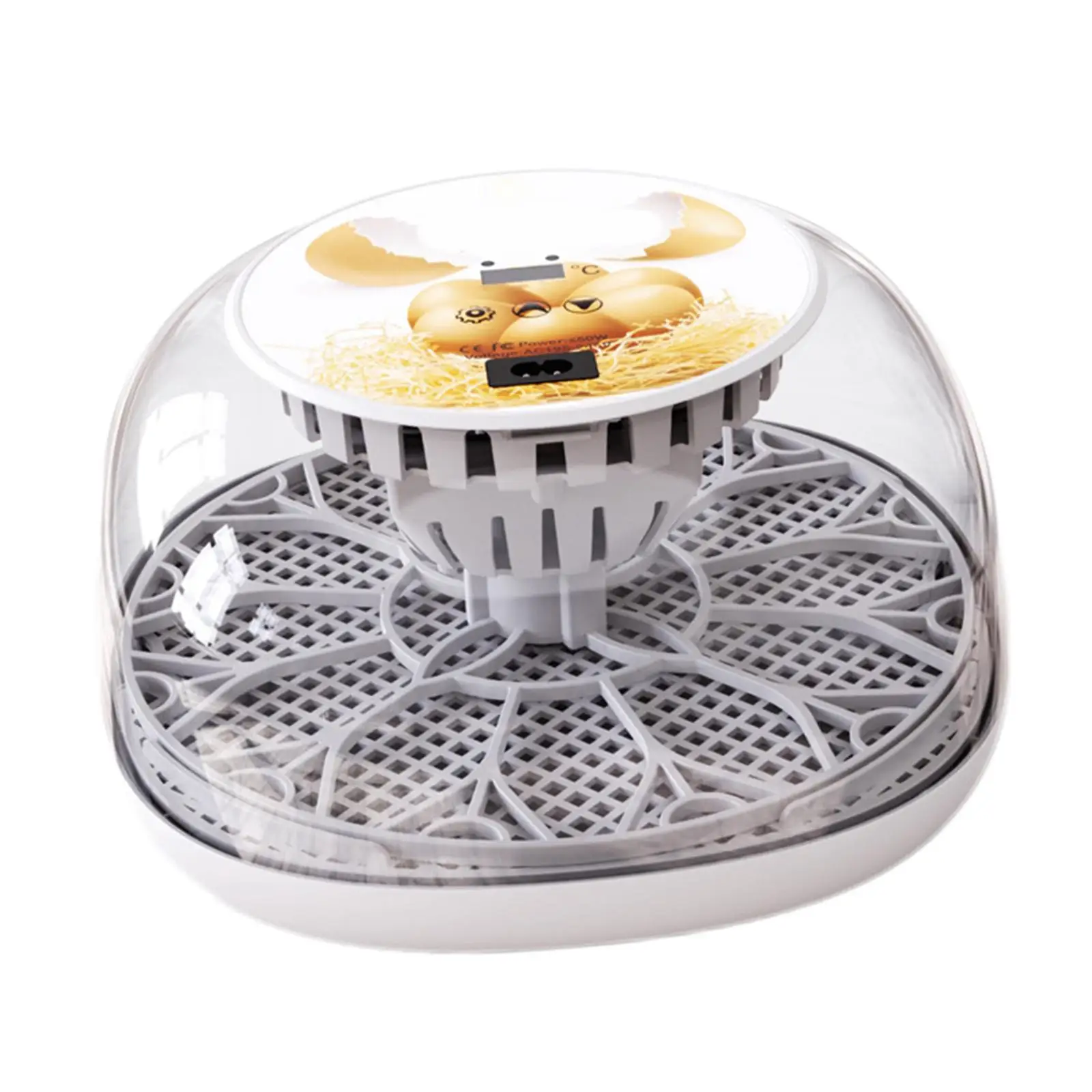 12 Eggs Incubator Manual Egg Turner Digital Temperature Control Electric Transparent Cover Egg Hatcher for Quail Duck