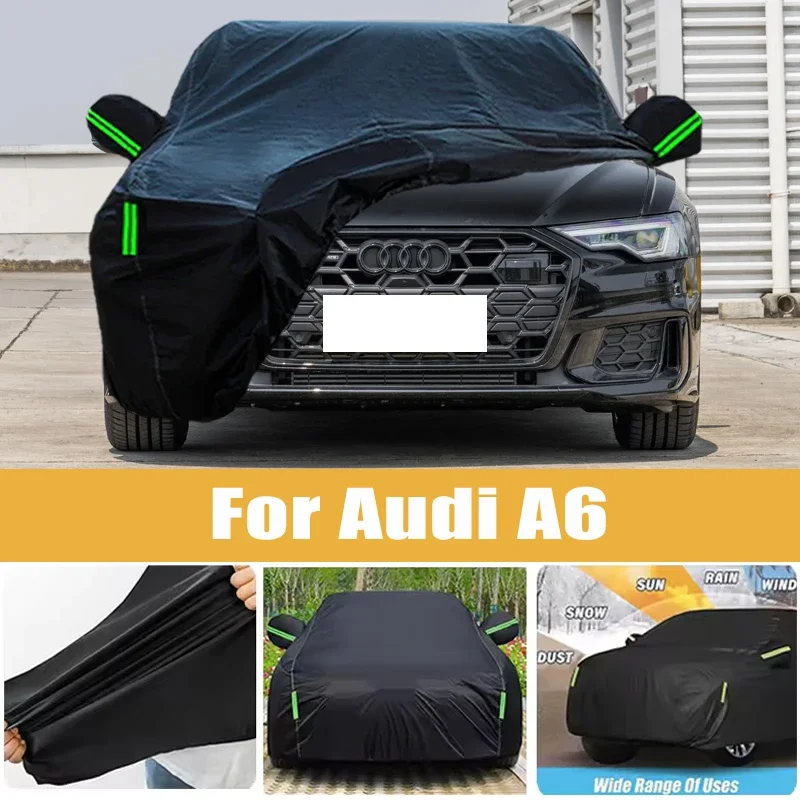 

For Audi A6 Full Car Cover Four Seasons Universal Outdoor Sun Anti UV Rain Snow Dust Protection Oxford Cloth Car Accessories