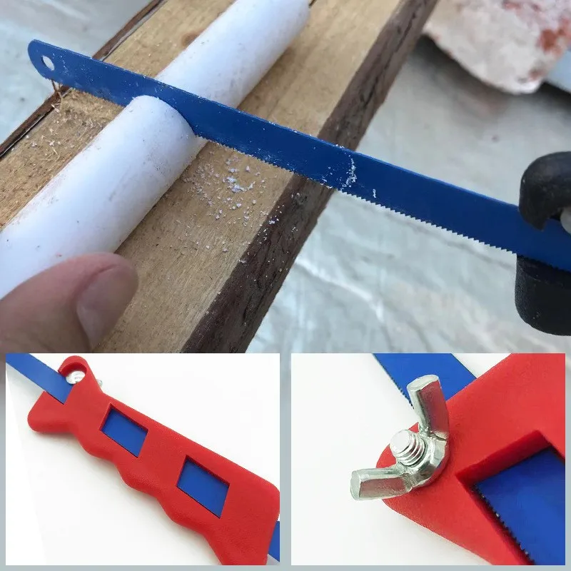 1pcs Portable PVC Pipe Saw for Woodworking and Gardening Adjustable Tool Creative Small Saw with Plastic Handle Mini Hand Saw