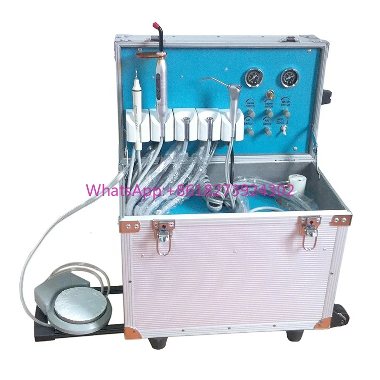 

SJD-A023 Factory Prices Luxury Suitcase Portable Dental Unit with Air Compressor