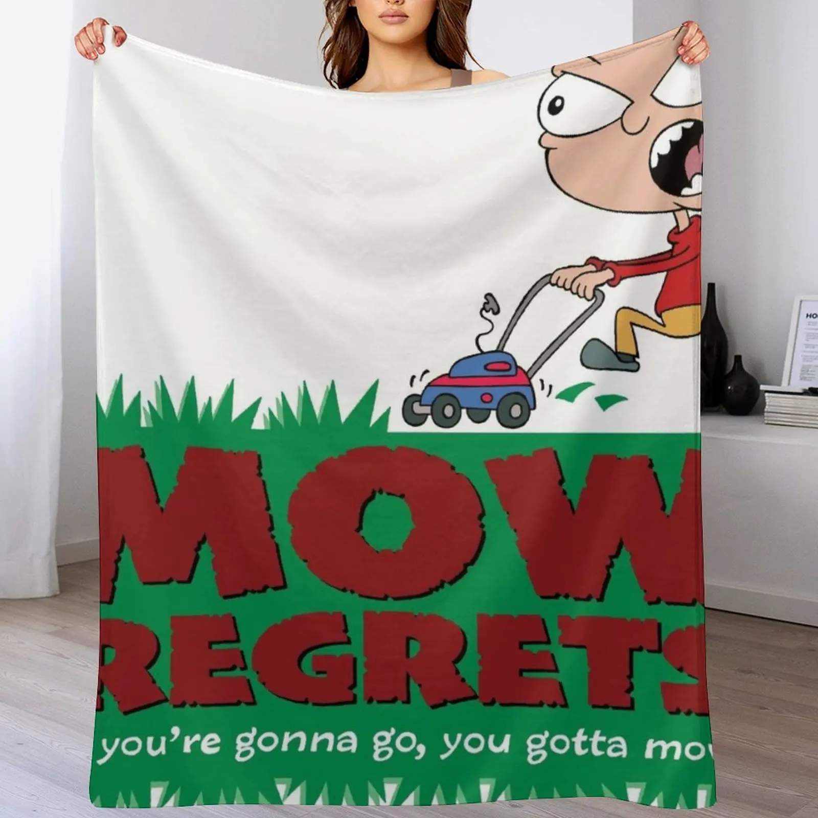 Mow Regrets Throw Blanket Extra Large Throw Comforter Designers Blankets