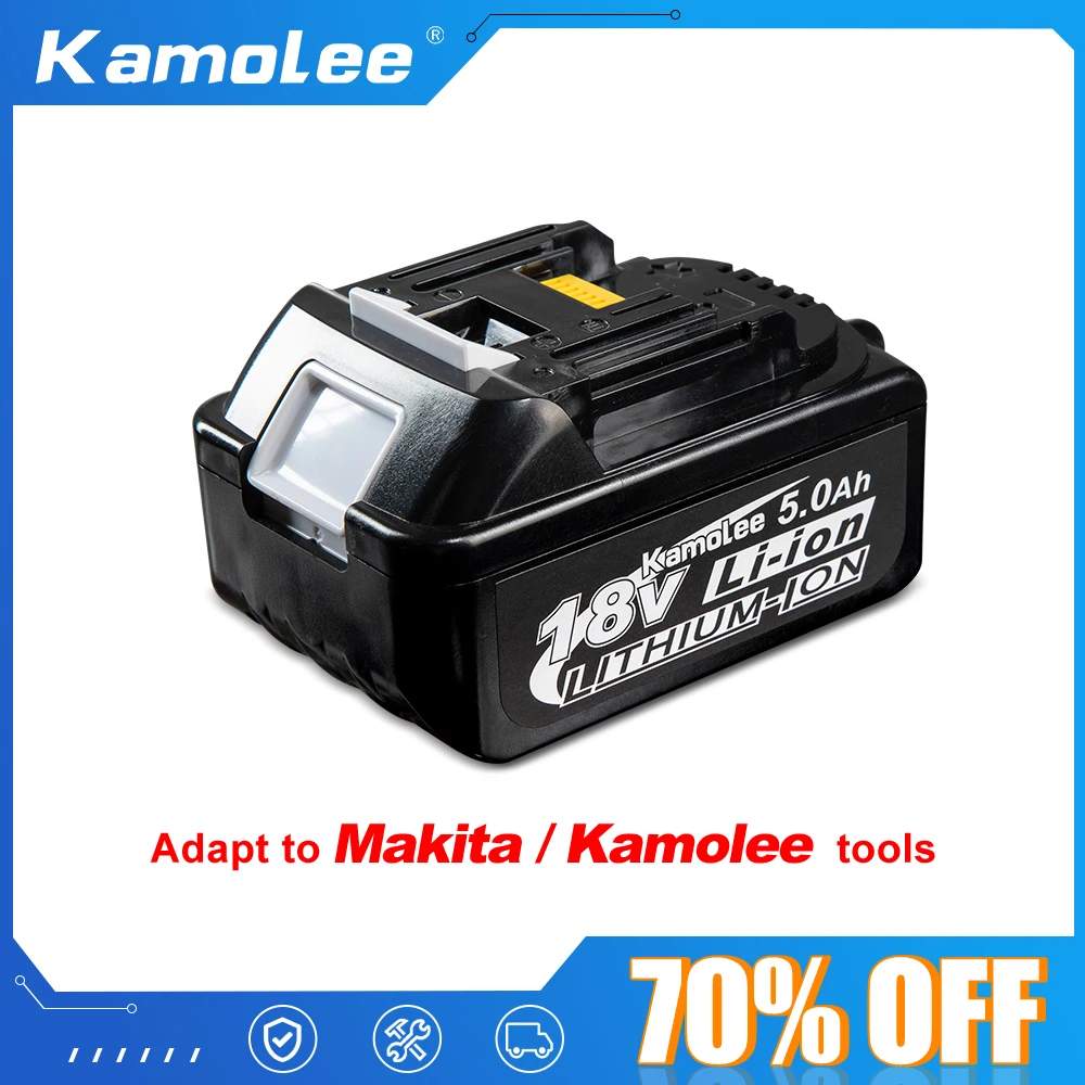 Kamolee 18V 5000mAh Li-ion Battery BL1860 Hand drill Battery Power tools