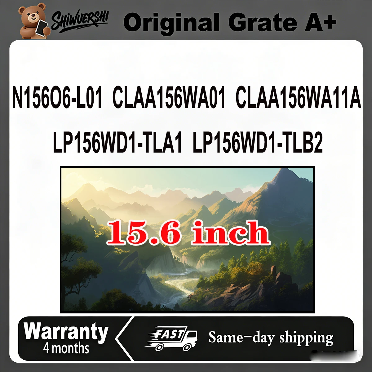 

Новый оригинальный ЖК-экран для ноутбука A+ 15,6 дюйма, модели N156O6 L01, CLAA156WA01, CLAA156WA11A, LP156WD1 TLA1, LP156WD1 TLB2, 60 Гц