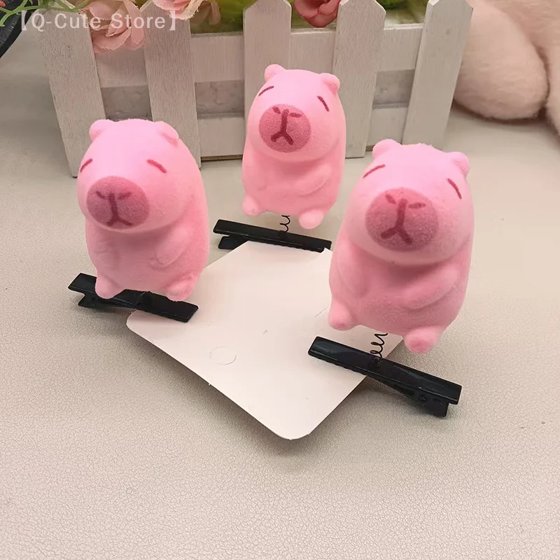 

10Pcs Cartoon Pink Capybara Hair Clip For Women Girls Cute Capybara Hair Accessories Funny Kawaii Children Headwear Gifts