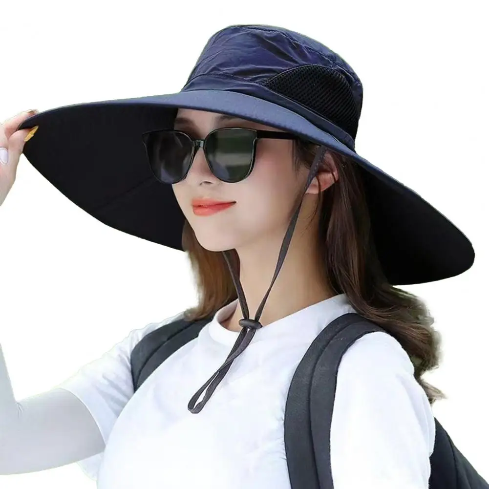 Outdoor Mountaineering Visor Western Cowboy Hat Female Can Receive Japanese Fisherman Hat Male Summer Hiking Tour Big Cornice Ha