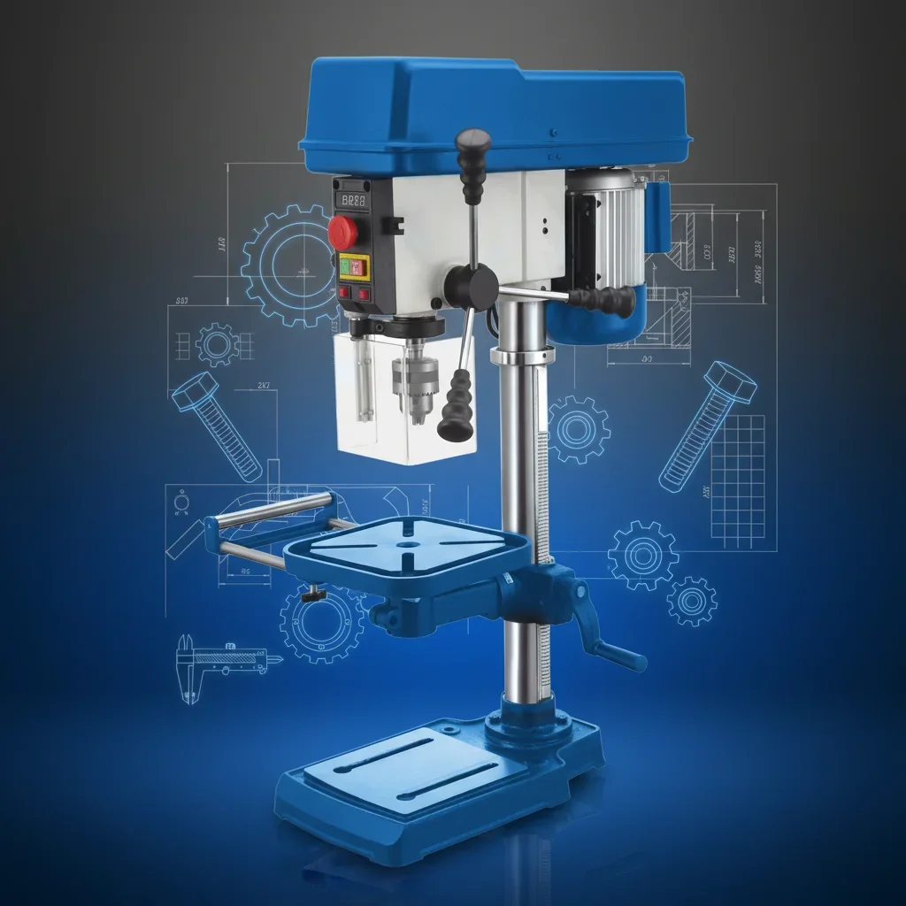 16mm Electric High-Accuracy Variable Speed Bench Drill Press Machine SP5216VS90 for Home Use