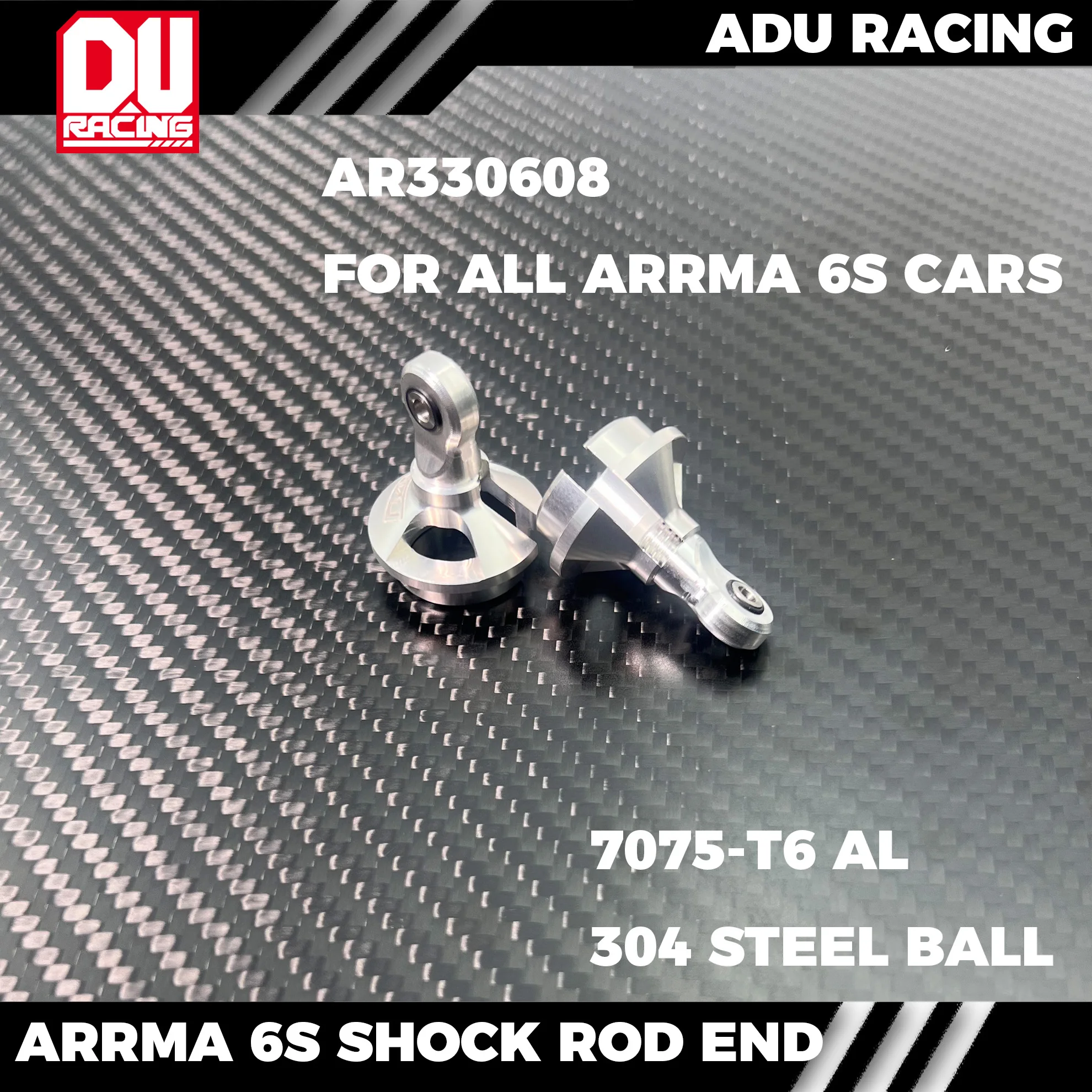 ADU RACING 7075-T6 ALU shock rod end and spring cup set for ALL ARRMA 6S cars kraton outcast mojave typhon AR330338 AR330608