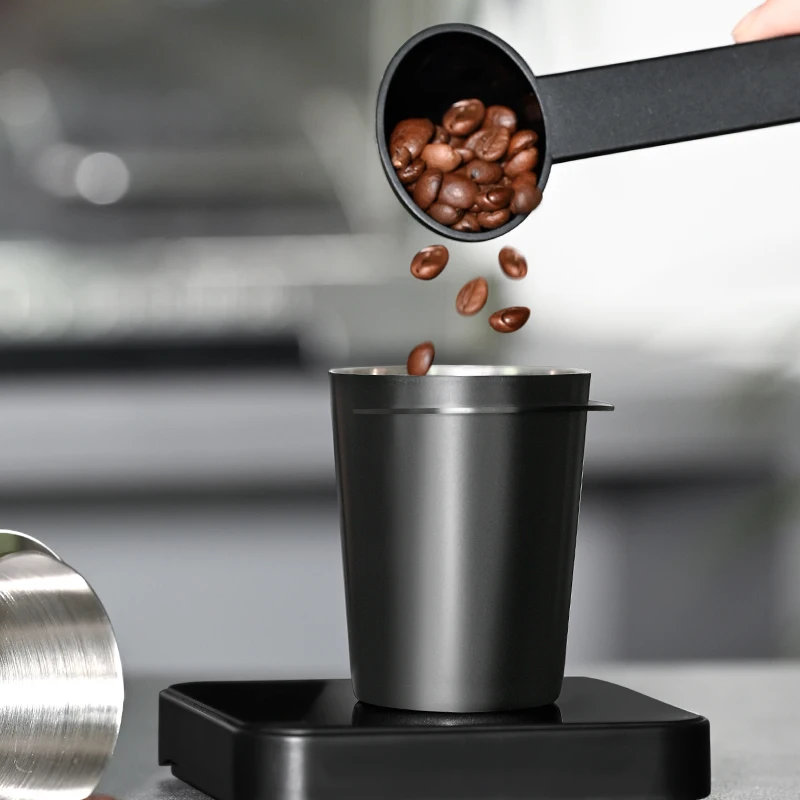 Coffee Dosing Cup 51/58mm Coffee Bean Measuring Cups 304 Stainless Steel Replacement Cafe Barista Tool for Espresso Machine