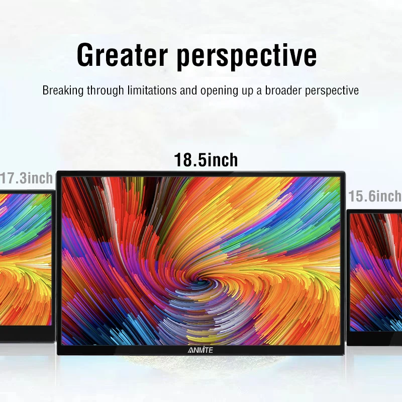 Anmite 18.5 นิ้วจอภาพแบบพกพา 1080P 120Hz HDR Low Blue LightสําหรับXBox PS4 / 5 สวิทช์โทรศัพท์มือถือPC Loptop Extension