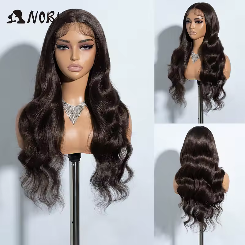 Noble 13x4 Lace Front Wig Synthetic 28 inch Long wavy ombre blonde Wigs For Women Ombre Lace Front Wig Synthetic Lace Front Wig - Image 20