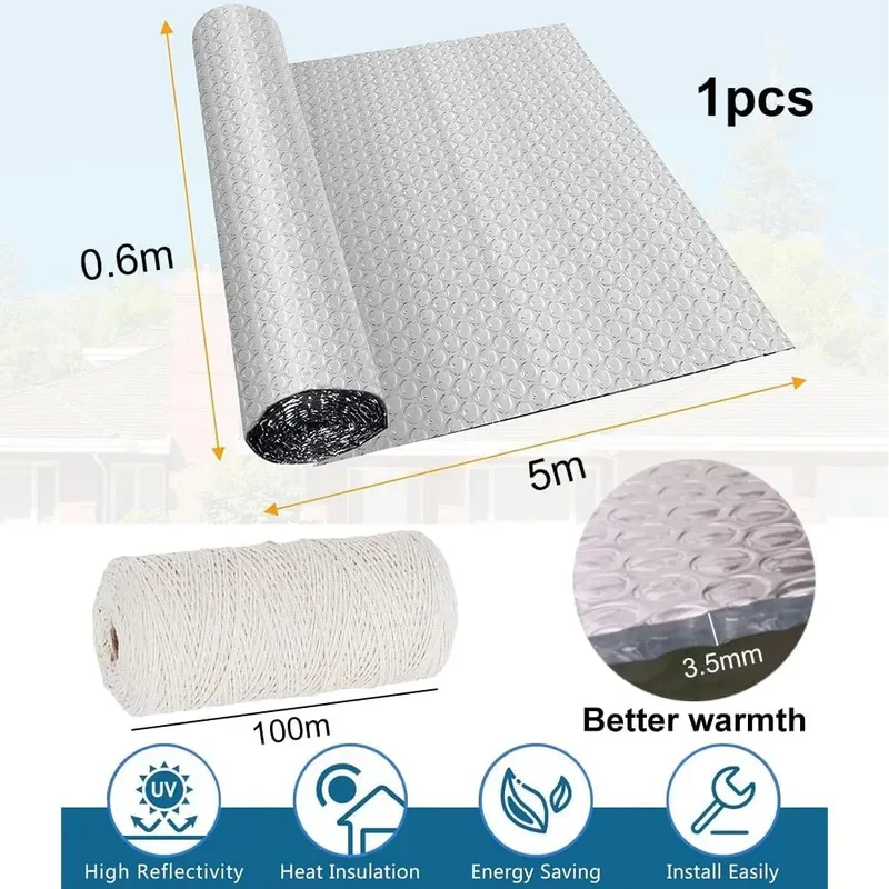 for Double Sided Aluminized Single Layer Bubble Film Winter Plant Warm Cold Proof Potted Plant Protective Frost Proof Cover