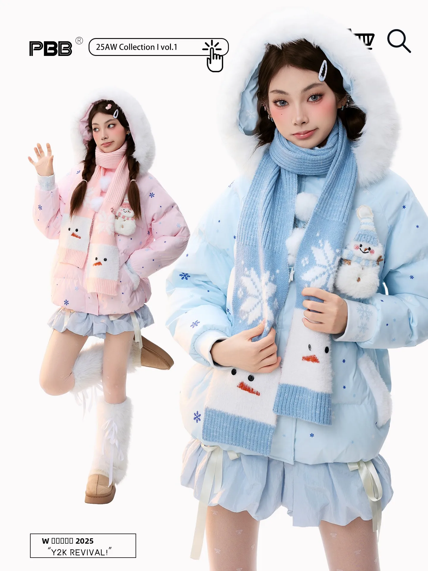 

Warm Retro Snowman Doll Patchwork Cotton Jaet Women's Coat PBB2025 Winter Anti-Aging Trendy Long Sve Zipper Closure