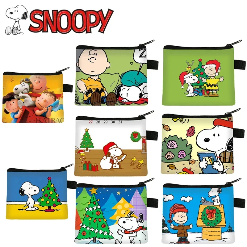 

Кошелек для монет Snoopy, Детский кошелек с мультяшным рисунком, чехол для карт, сумка для хранения, водонепроницаемый пенал, портативный дорожный Чехол для туалетных принадлежностей, подарок