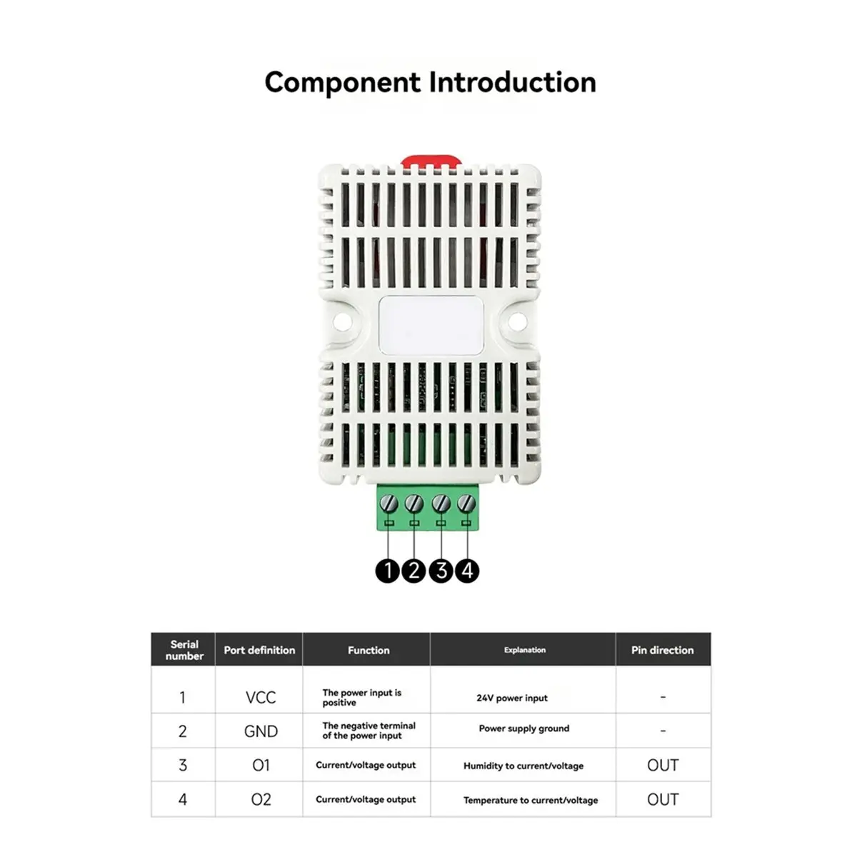 4-20mA Temperature Humidity Transmitter RS485 Indoor Data Detection Acquisition Rail Installation