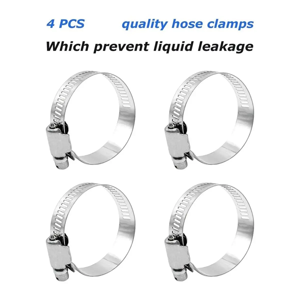 2 Inch Aluminum Pin Lug Hose Shank Fitting Set, Quick Disconnect Cam Lock Coupling with Hose Clamps, for 2