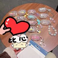 Suitable for Sanag Senna F20s Pro Bluetooth Earphone Protective Cover Cartoon Transparent Soft Shell Cute DIY Pendant