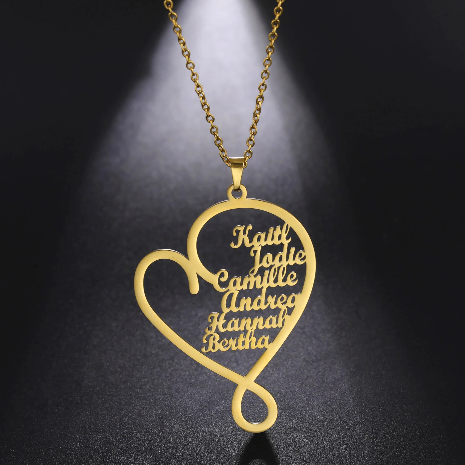 Collana con nome personalizzato in acciaio inossidabile Sipuris Love Heart per donna regali di gioielli di moda coreana per amante anniversario di matrimonio