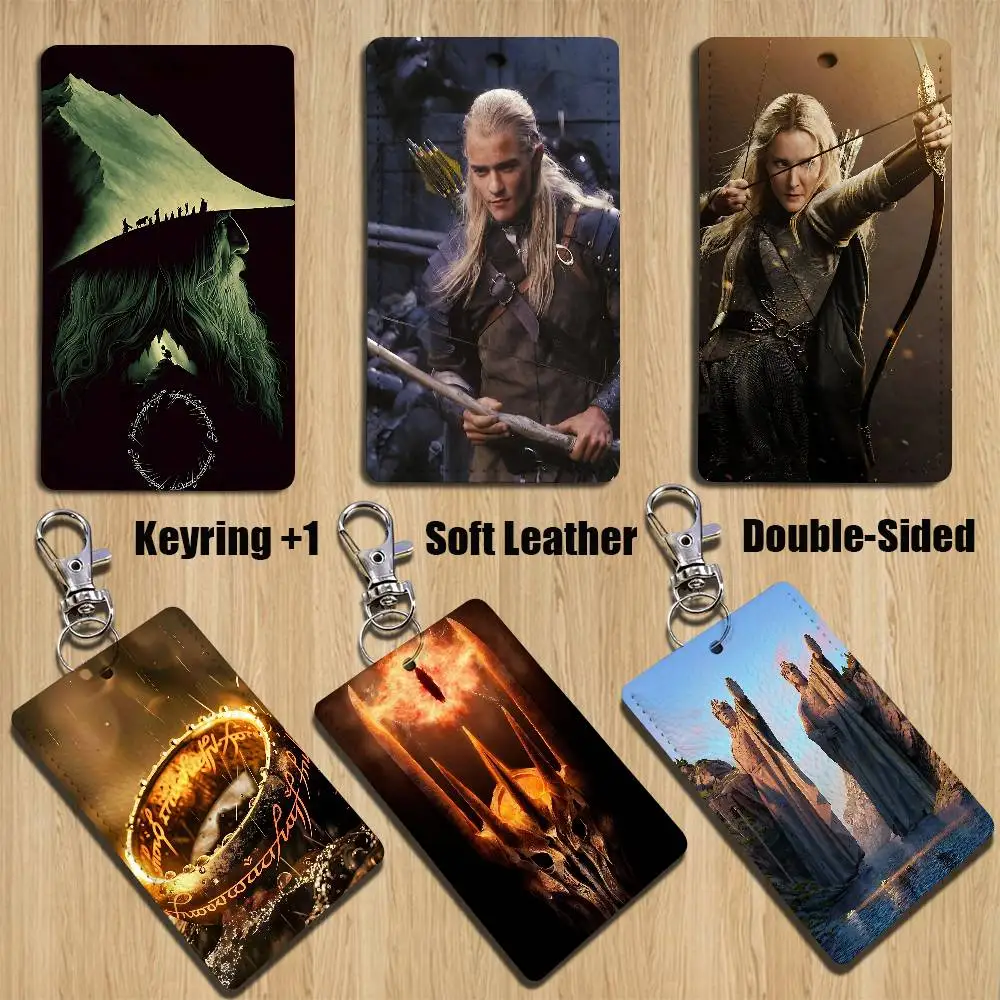 

T-The Lord of the R-Rings-ES Cartoon Singer Anime Card Keychain Fashion Pendant Bag ID Door Card Case Bus Card Cute Adult