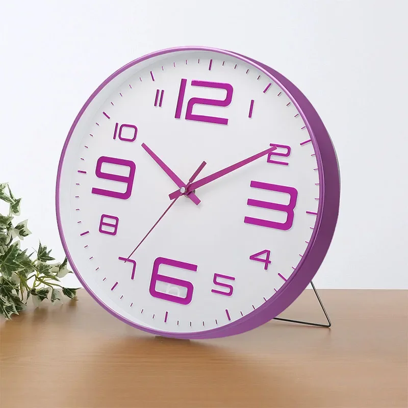 3d 8 inch clock Living Room Mute punch-free wall clock Creative Fashion Wall clock Internet Red Bedroom decoration quartz clock