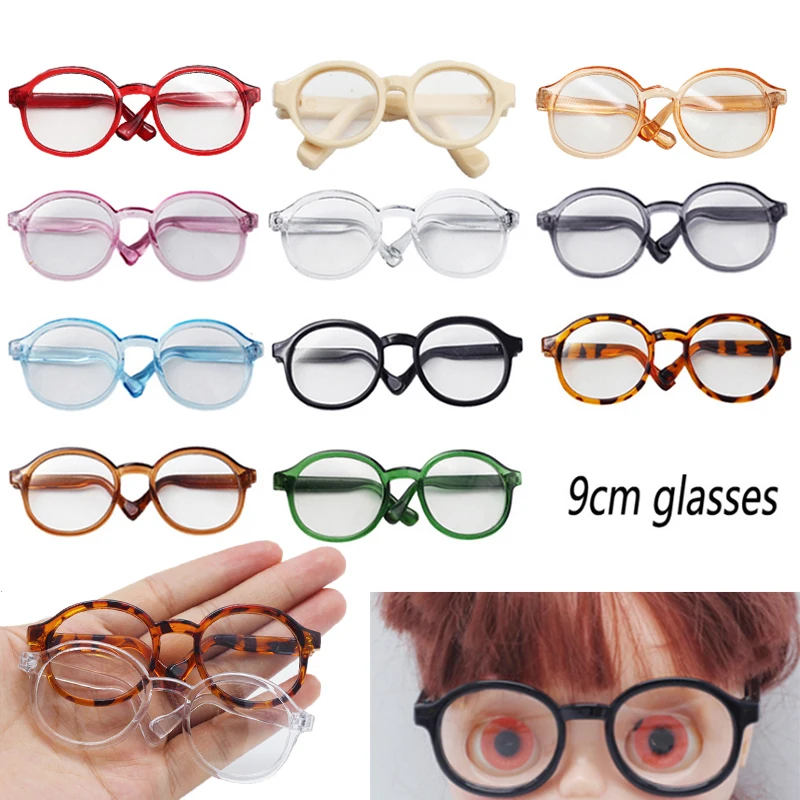 

BJD Transparent Glasses Plush Doll Glasses Accessory Round Frame Miniature Eyewear For OB11 Accessories Eyeglasses