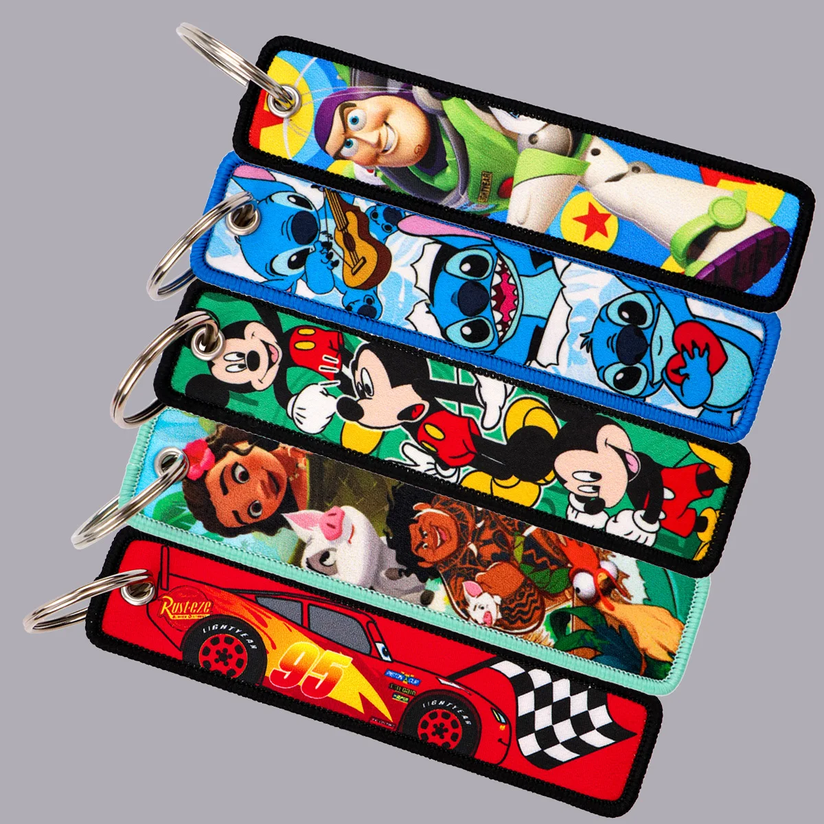 الكرتون الوحش التطريز مفتاح Fobs أنيمي مفتاح العلامات المفاتيح للدراجات النارية سيارات حلقة رئيسية اكسسوارات مجوهرات هدايا تشافيرو