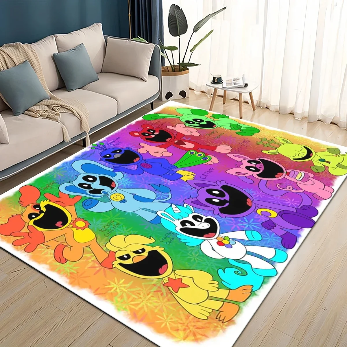 Cartoon S-Smiling C-Critters Catnap Craftycorn Rug Carpet for Living Room Bedroom Home Decor,kids Play Non-slip for Sofa Doormat