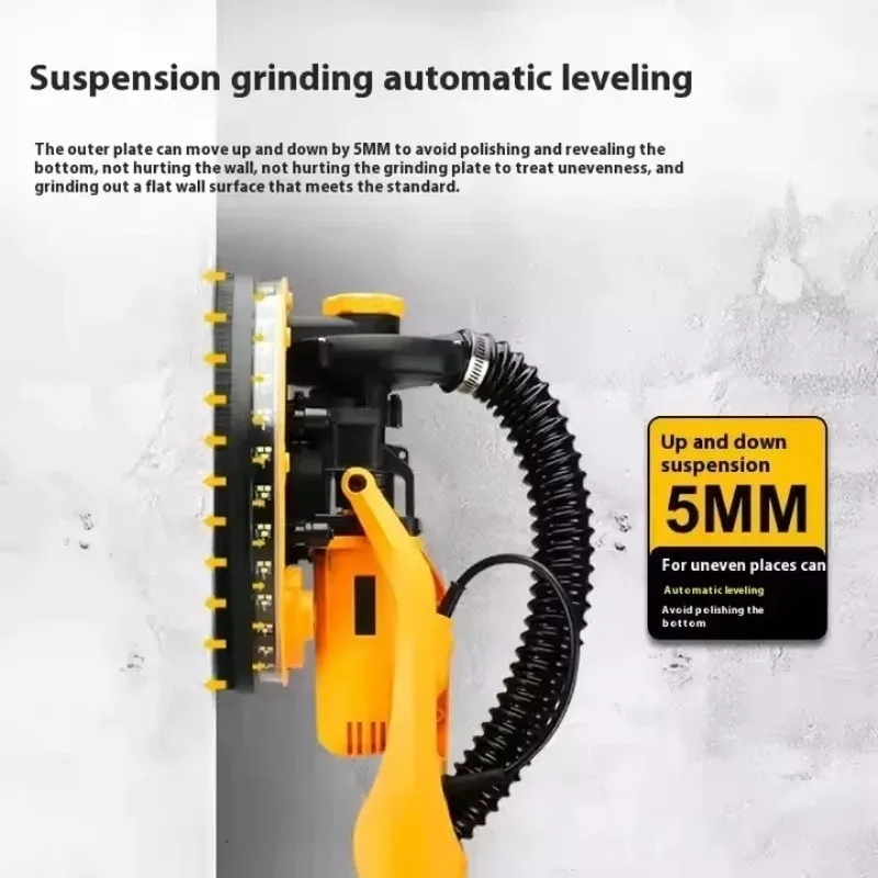 Long Pole  Polishing Sander Machine 220V Electric Double Lamp Belt Wall Sanding Machine Metal Sandpaper Putty Too