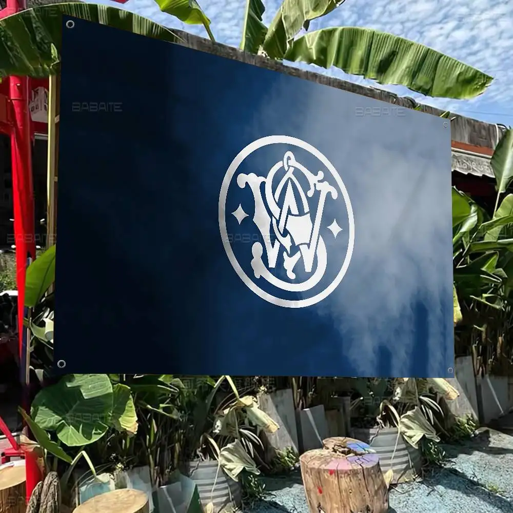 GUN Smith Wesson Bunte Flagge Wandbehang Böhmisches Wandbanner Mandala Indoor Art Decor