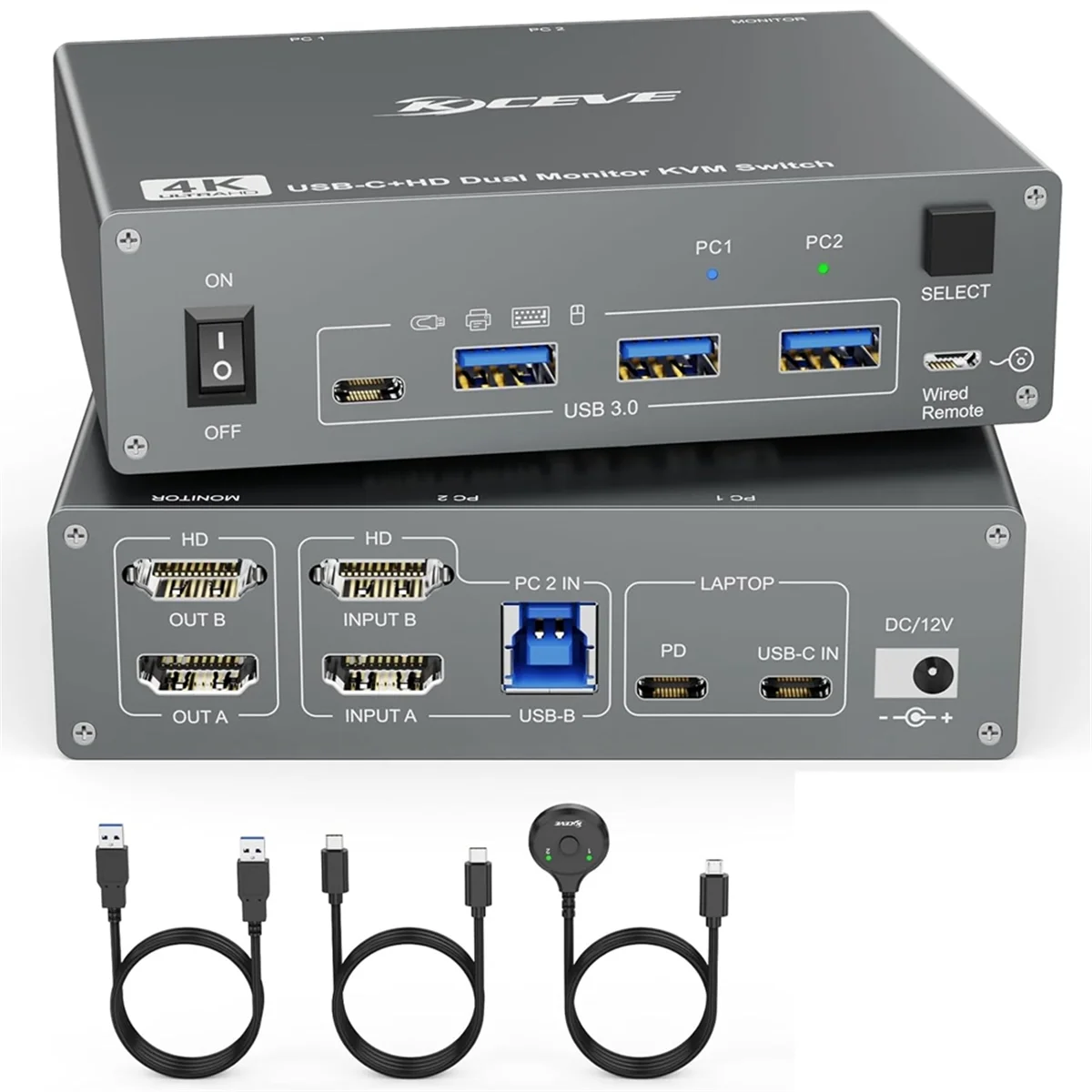 A04V 4K Usb C Kvm S… - image