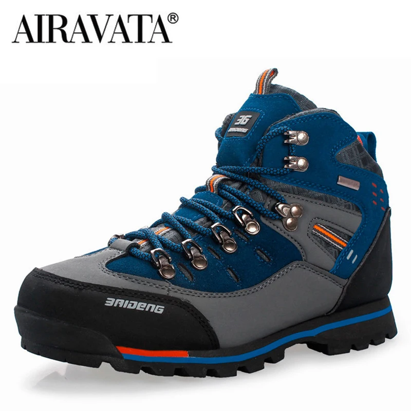 High Quality Men Outdoor Trekking Hiking Boots Waterproof Mountain Boots Climbing Shoes