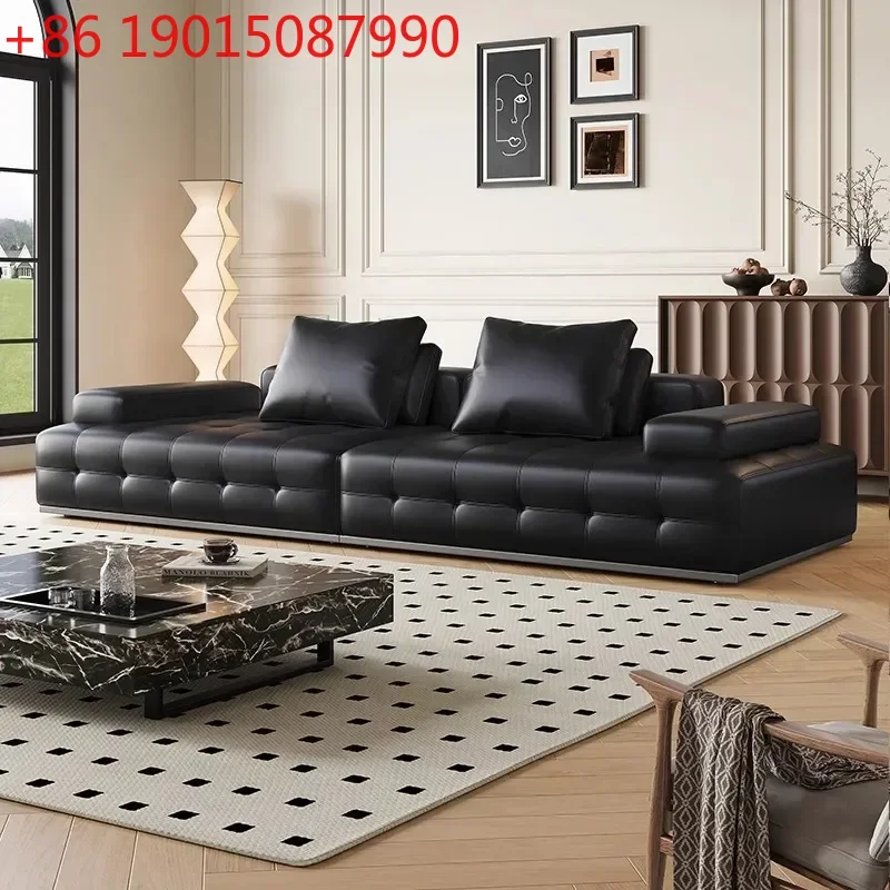 

Big Size Black Sofas Water Proof Filler Design Modern Luxury Living Room Sofas Salon Lazy Recliner Divano Moderno Furniture
