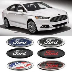 11.5x4.5cm Car Front Rear Trunk Emblem Cover Sticker for Ford Focus Mondeo Edge Ecosport Ranger Fiesta Fusion Kuga Accessories