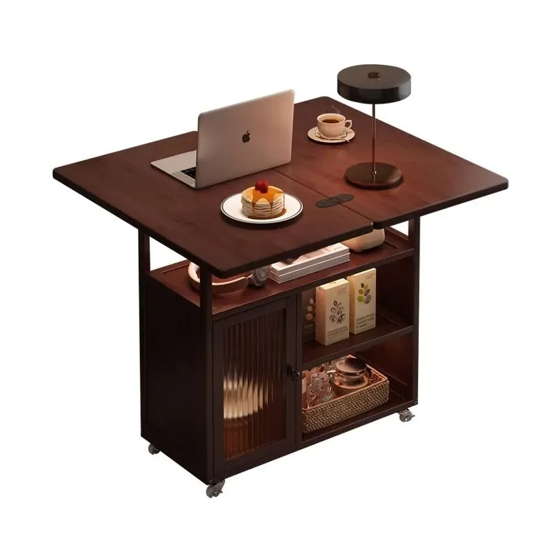 

Складной приставной столик для дивана, многофункциональный, на колесиках, для дома, небольшой квартиры, для чаепития, для съемного жилья, низкий обеденный столик