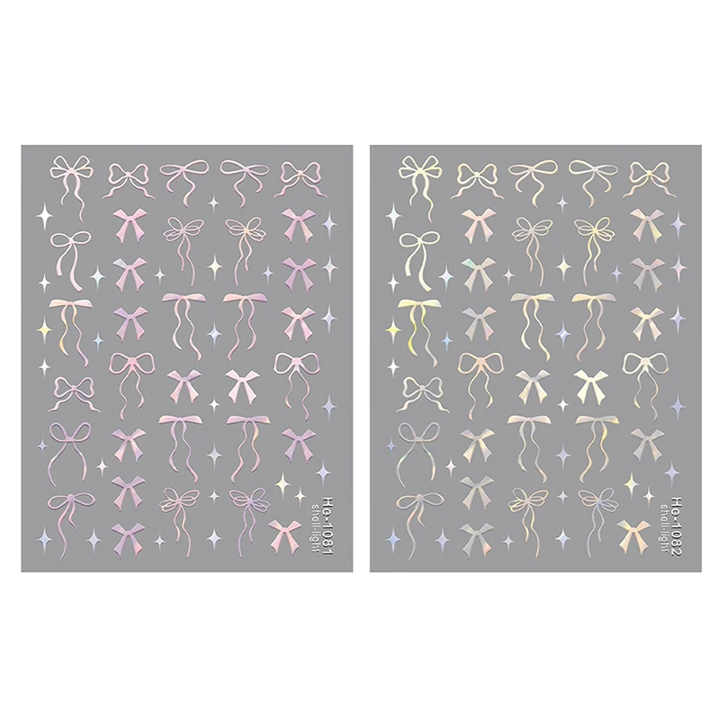 1 pz 5D giapponese mini fiocco adesivi per nail art moda nastro bianco nero autoadesivo decorazione per unghie decalcomanie accessori per unghie fai da te