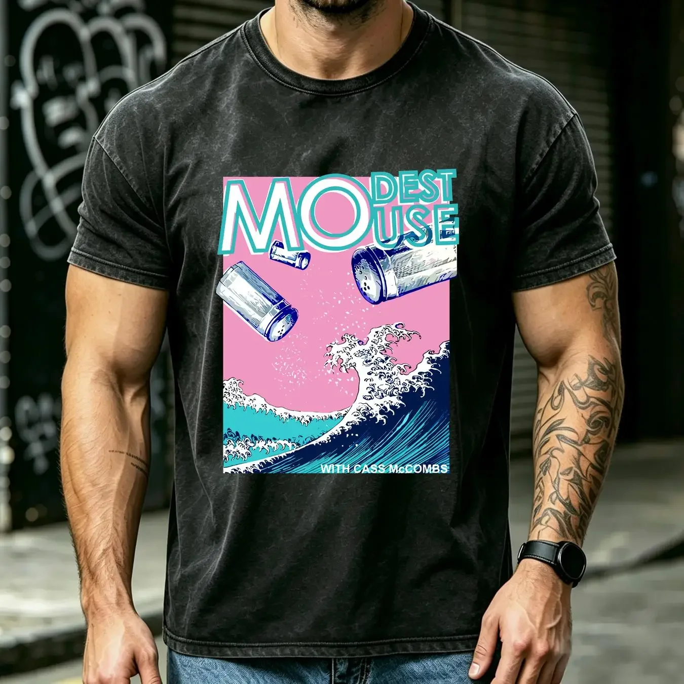 washed T Shirt Modest Mouse Band Poster Concert All Size S 5XL CS0135 long or short sleeves vintage Washed graphic