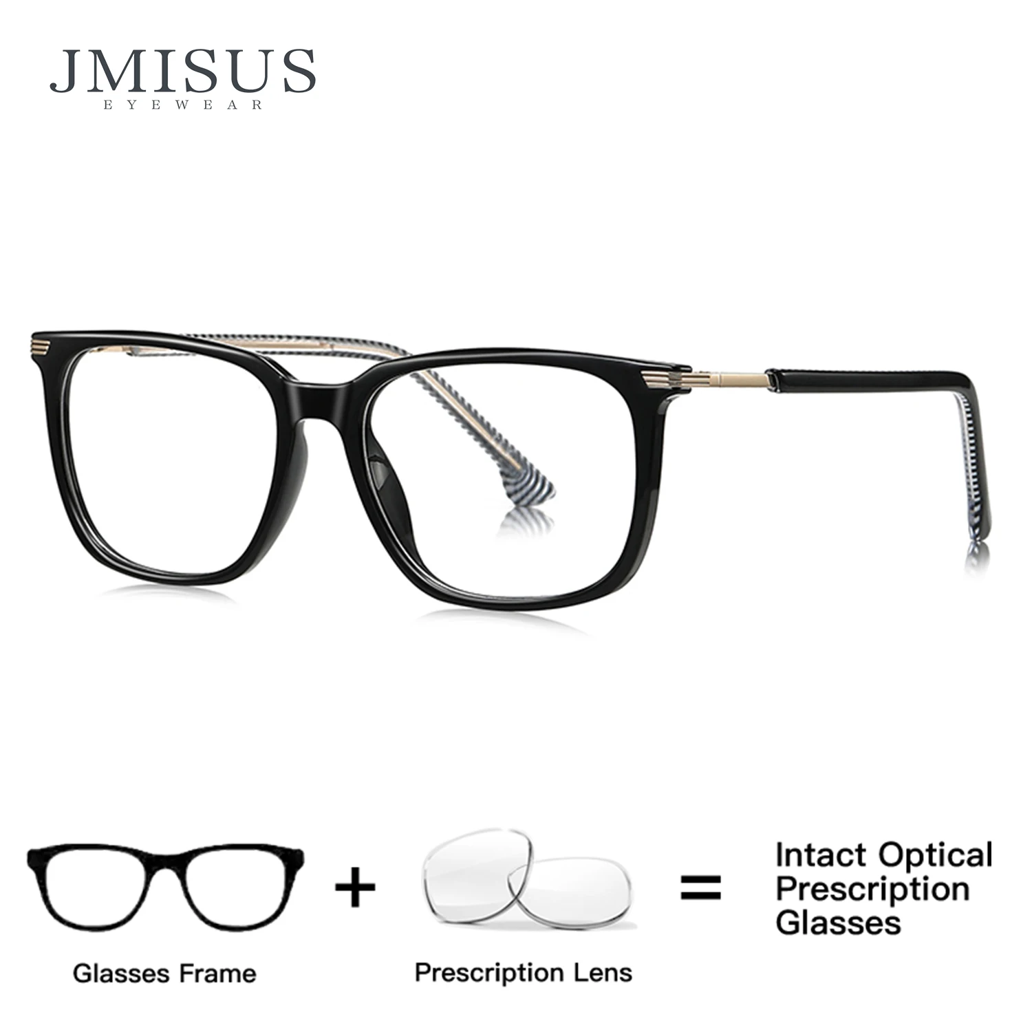 

﻿JMISUS Fashion Handmade Acetate Square Prescription Glasses Men Custom Progressive Eyewear Photochromic Optical Eyeglass