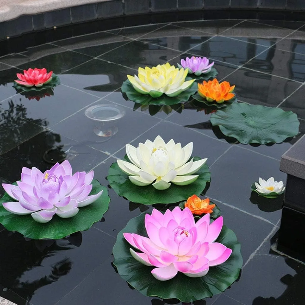 3/5Pcs Artificial Floating Foam Lotus Pond Decoration Water Lily Eternal Lotus Lotus Leaf Home Room Decoration Fish Pond Decor