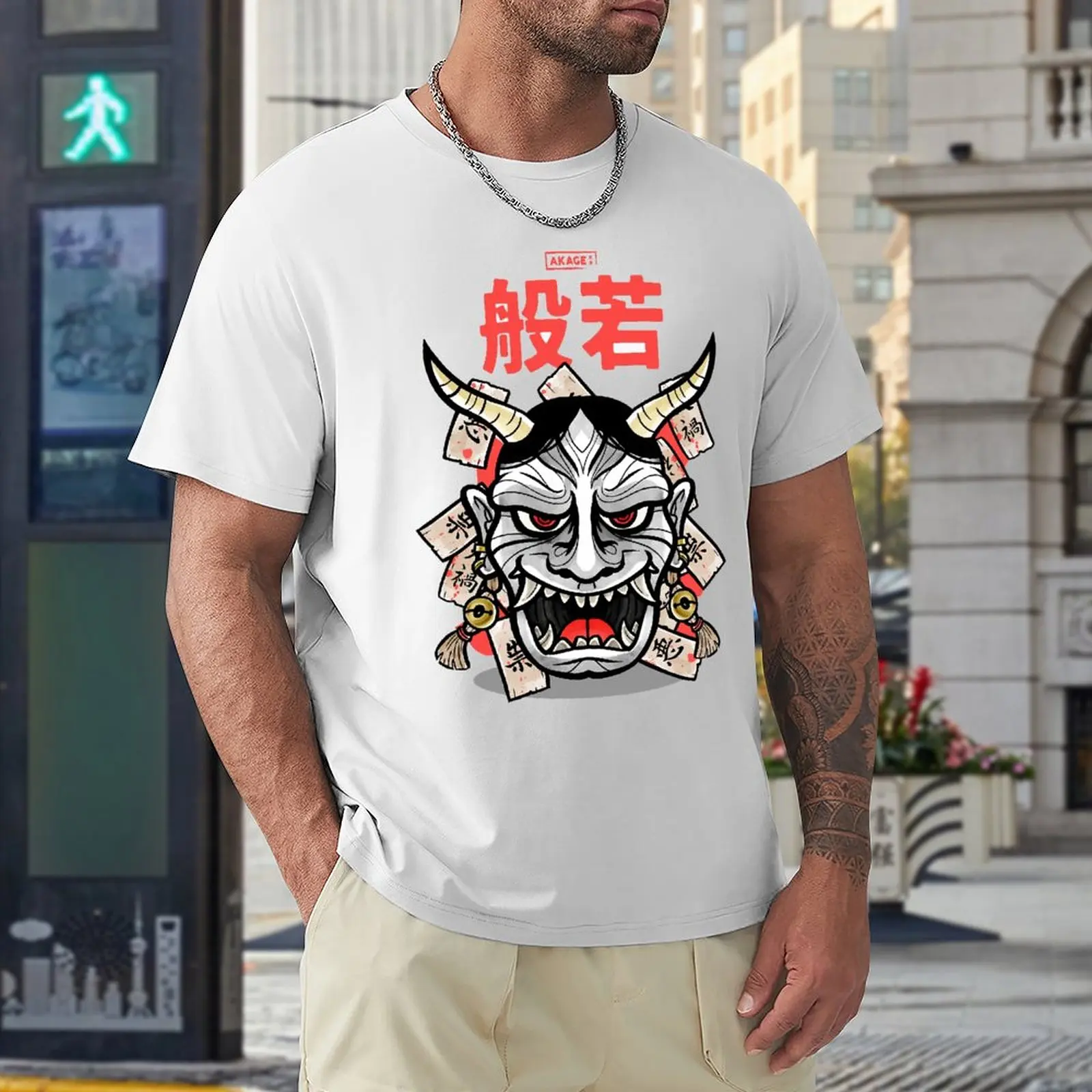 The Hannya Mask Japanese Demon Oni Yokai T-shirt Fresh Sports Tshirt Novelty Fitness Humor Graphic Eur Size