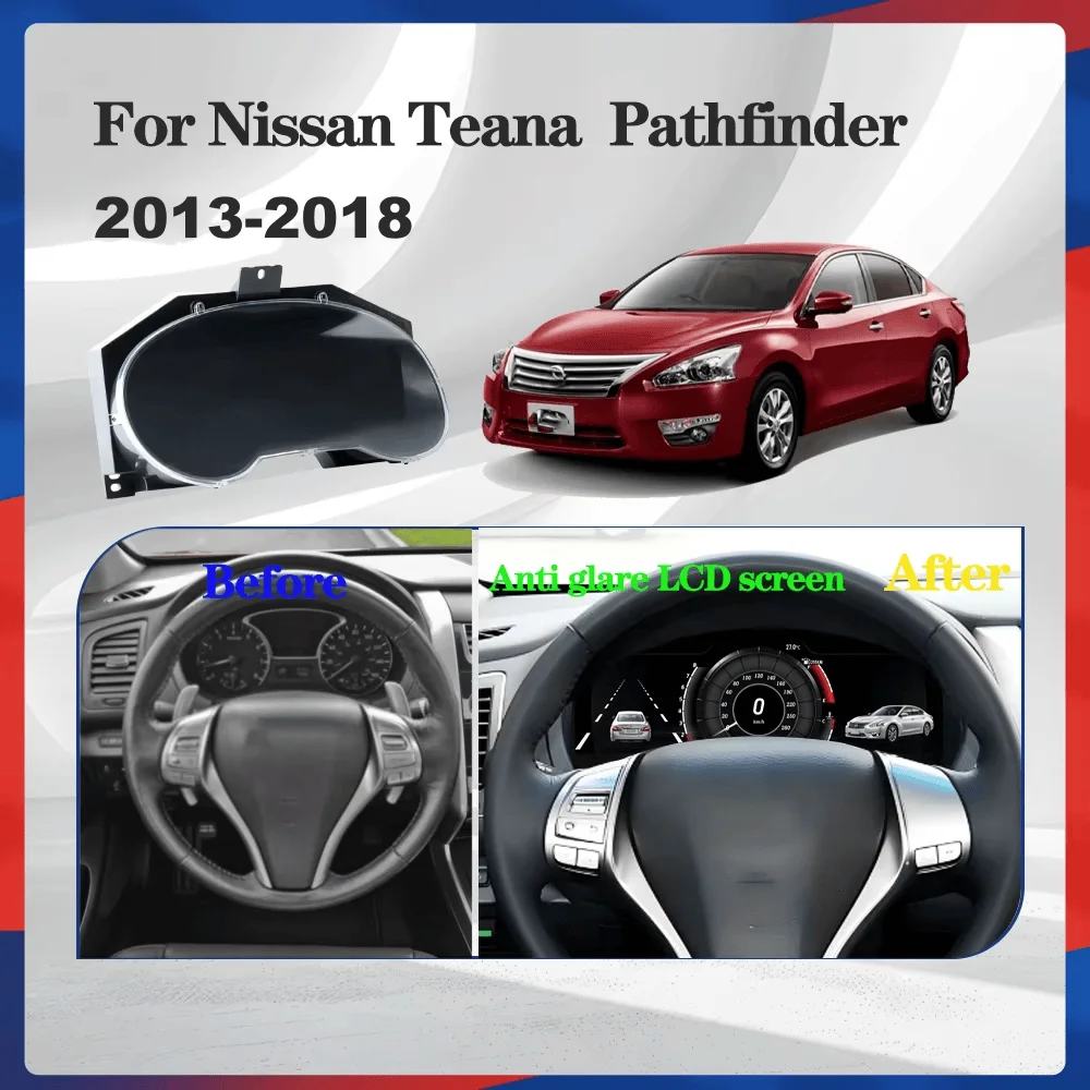 LCD Instrument Panel For Nissan Teana 2013-2018 For Nissan Pathfinder 2012-2020 LCD Instrument Cluster Speedmeter With Carplay