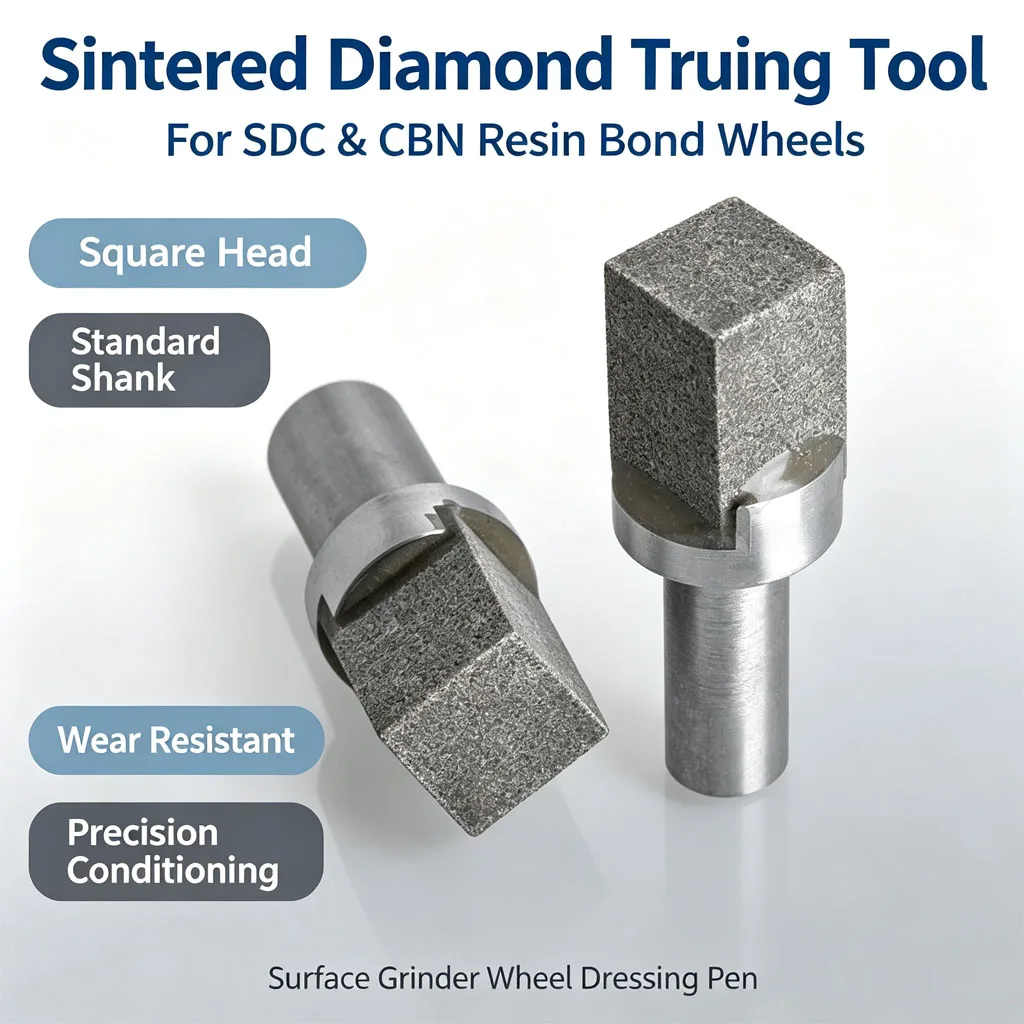 Sintered Diamond Truing Tool for SDC & CBN Resin Bond Wheels, Surface Grinder Wheel Dressing Pen